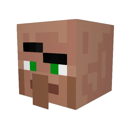 Pentax_x Minecraft avatar head, 3D render
