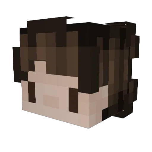 Pentheminer Minecraft avatar head, 3D render