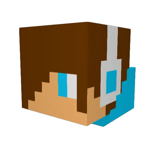 PentiumX Minecraft avatar head, 3D render