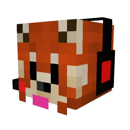 Pentixprince Minecraft avatar head, 3D render