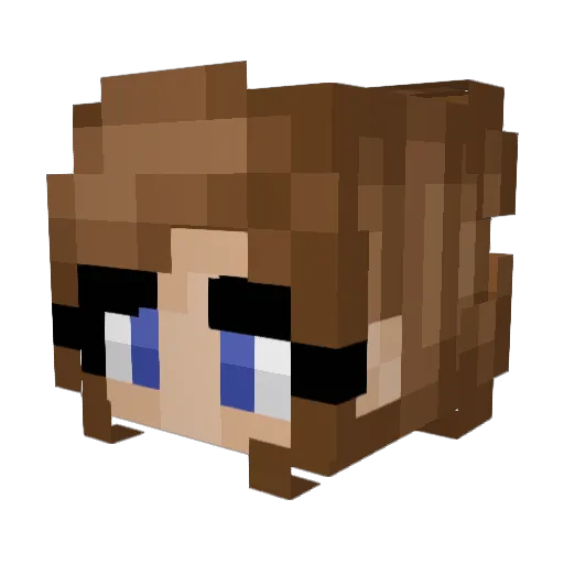 Pentonyx_ Minecraft avatar head, 3D render