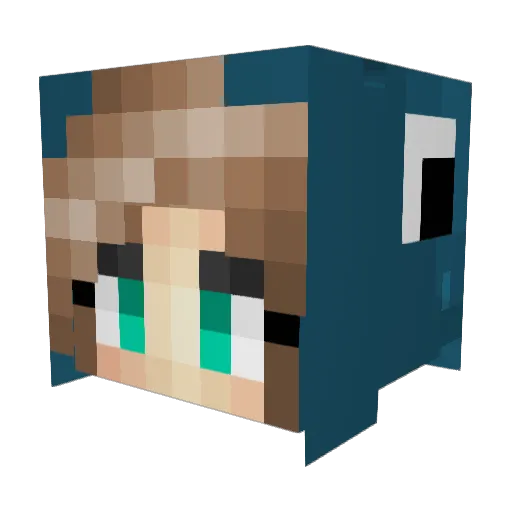 Penultimately Minecraft avatar head, 3D render