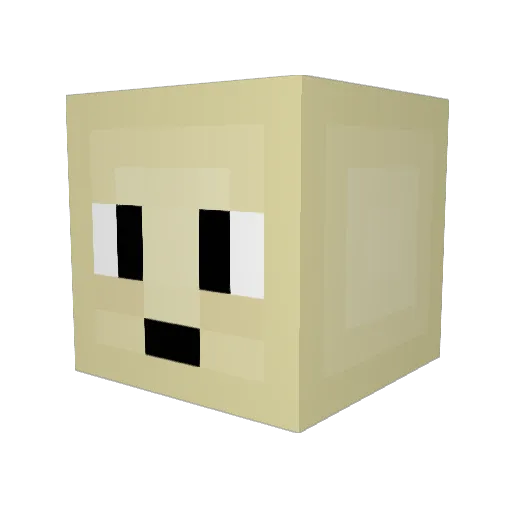 Penutl Minecraft avatar head, 3D render