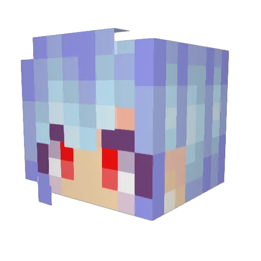 Peny123 Minecraft avatar head, 3D render