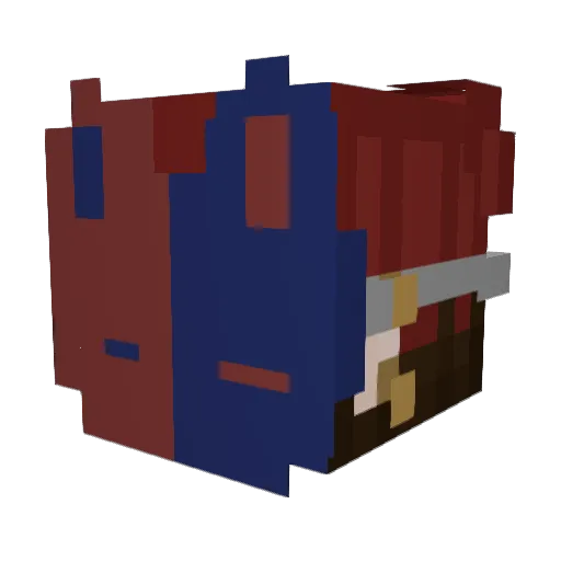 Penzy_ Minecraft avatar head, 3D render