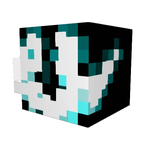 Peoling Minecraft avatar head, 3D render