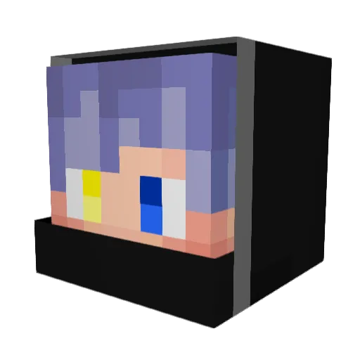 Peos_Flogero Minecraft avatar head, 3D render