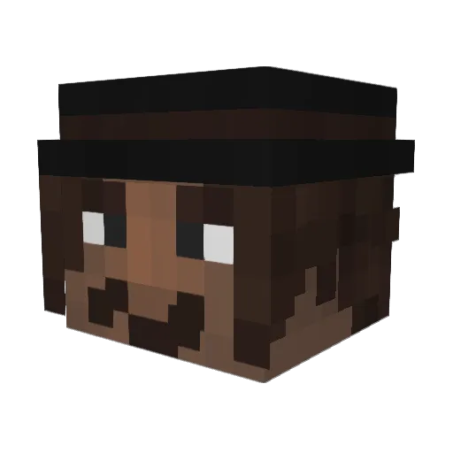 PeowPeowMeow Minecraft avatar head, 3D render