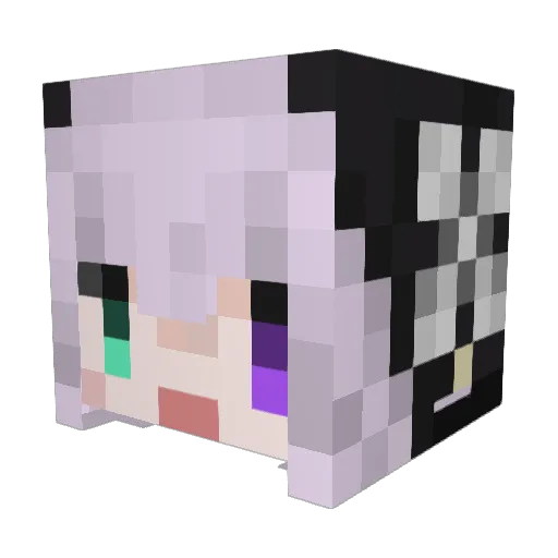 Pep_pe Minecraft avatar head, 3D render