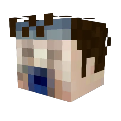 Pepconzza Minecraft avatar head, 3D render