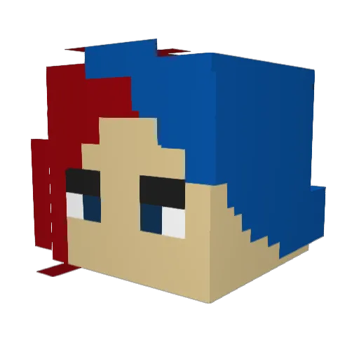 PepeJackson Minecraft avatar head, 3D render
