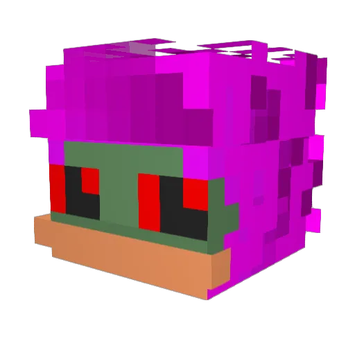 PepeKaren Minecraft avatar head, 3D render