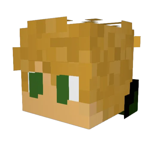 PepeLePew321 Minecraft avatar head, 3D render