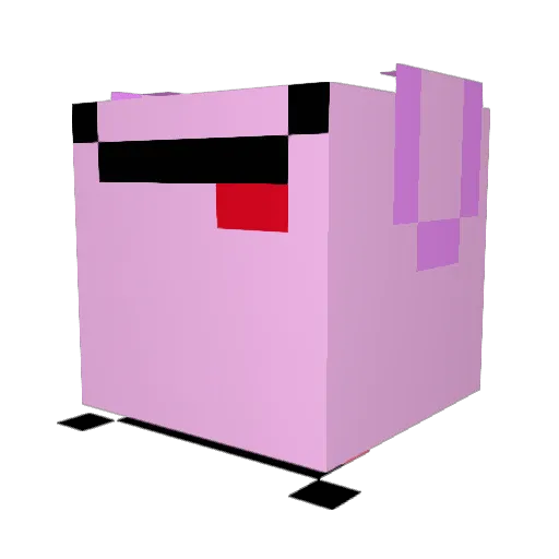 PepePig Minecraft avatar head, 3D render