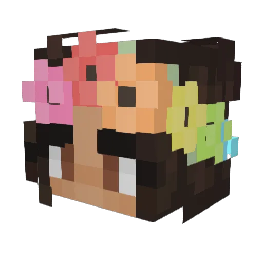 PepeSka Minecraft avatar head, 3D render