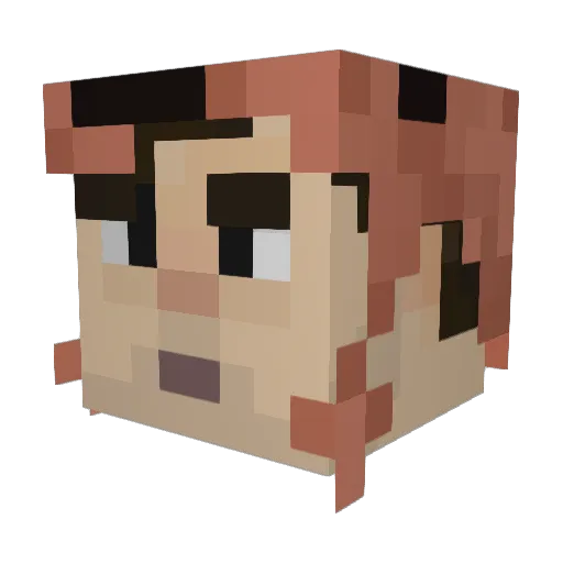 Pepe_Lck Minecraft avatar head, 3D render