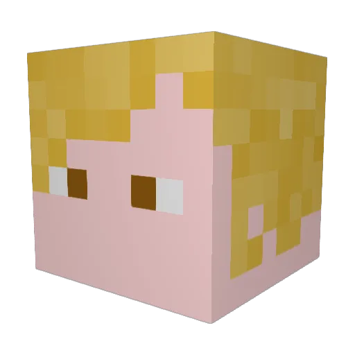 Pepe_Meger Minecraft avatar head, 3D render