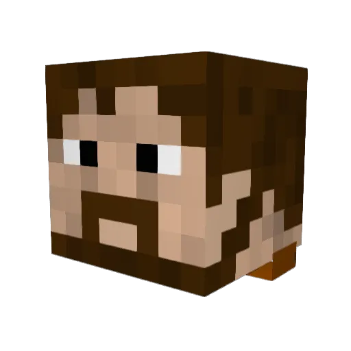 Pepega101 Minecraft avatar head, 3D render