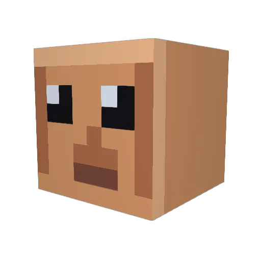 PepegaBeast Minecraft avatar head, 3D render