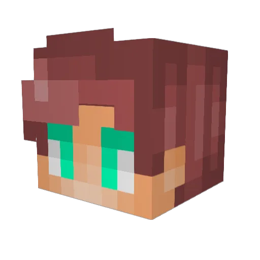 Pepegun Minecraft avatar head, 3D render