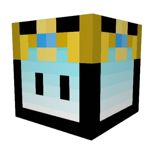 Pepeking1 Minecraft avatar head, 3D render