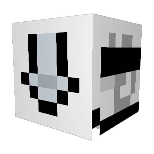 Pepemeise Minecraft avatar head, 3D render