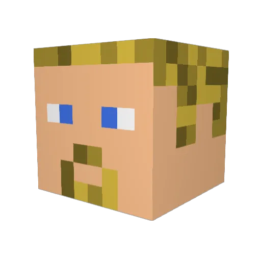 PepepeDestroyer Minecraft avatar head, 3D render