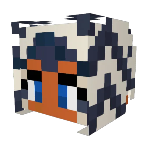 Peperle Minecraft avatar head, 3D render