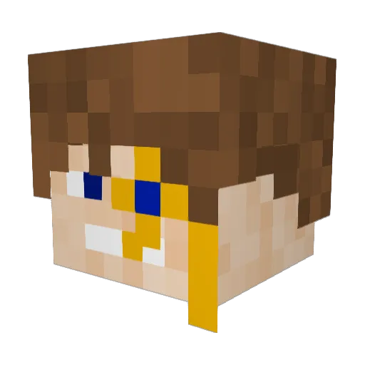 Pepernooteter Minecraft avatar head, 3D render
