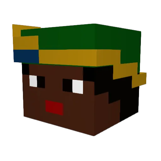 Pepernootje1 Minecraft avatar head, 3D render