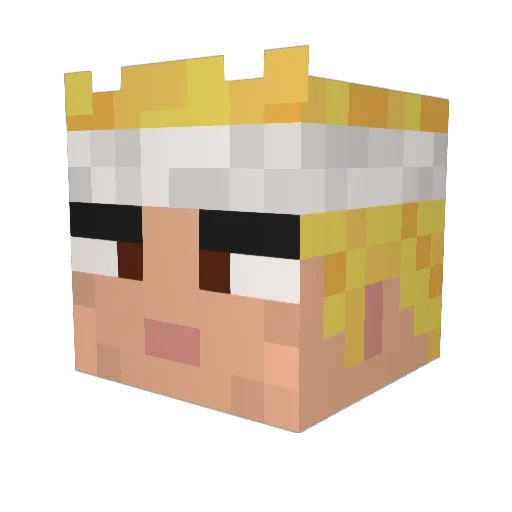 Pepex_174 Minecraft avatar head, 3D render