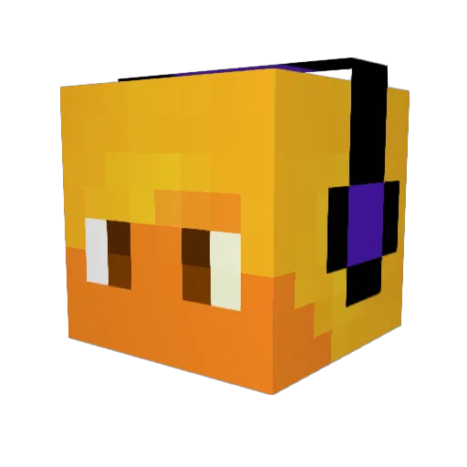 PepiGame Minecraft avatar head, 3D render