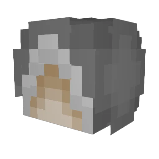PepiPoopt Minecraft avatar head, 3D render