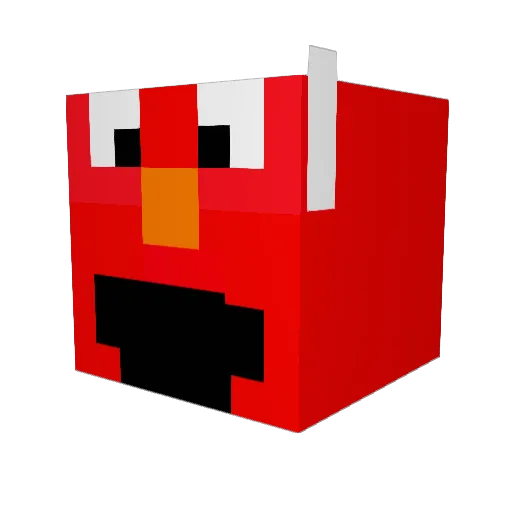 Pepiekkginger Minecraft avatar head, 3D render
