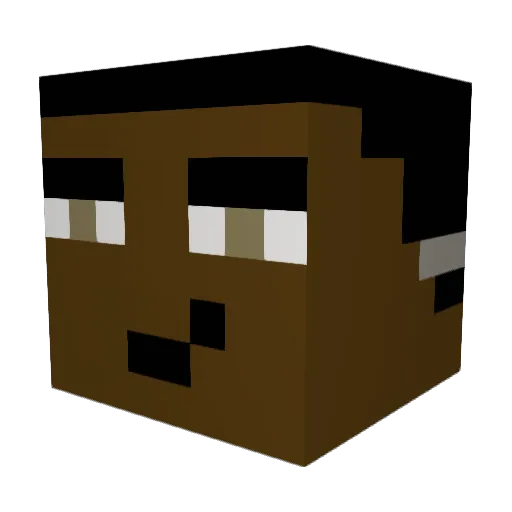 Pepies Minecraft avatar head, 3D render