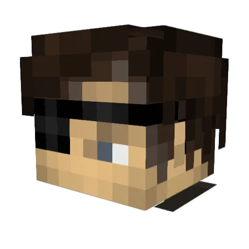 PepijnMC1 Minecraft avatar head, 3D render
