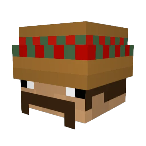 Pepik_Slama Minecraft avatar head, 3D render