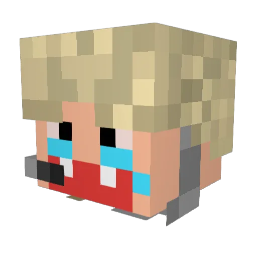Pepinator Minecraft avatar head, 3D render