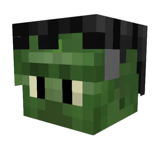 Pepino9 Minecraft avatar head, 3D render