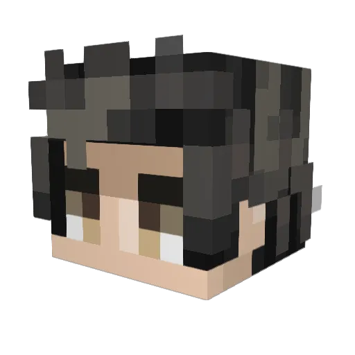 Pepinzhio Minecraft avatar head, 3D render