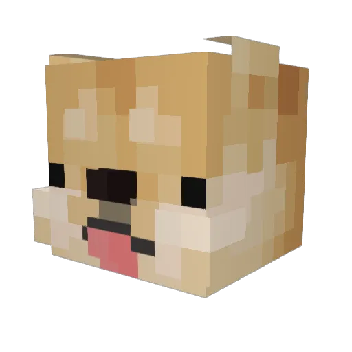 Pepirka Minecraft avatar head, 3D render