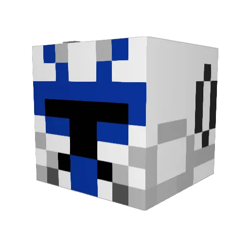 Pepmo Minecraft avatar head, 3D render