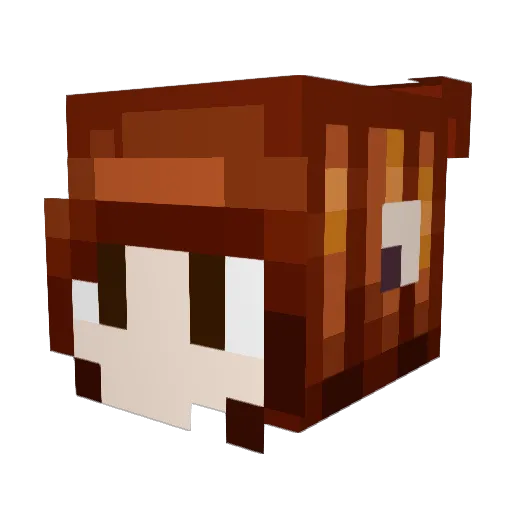 Pepo_pro Minecraft avatar head, 3D render