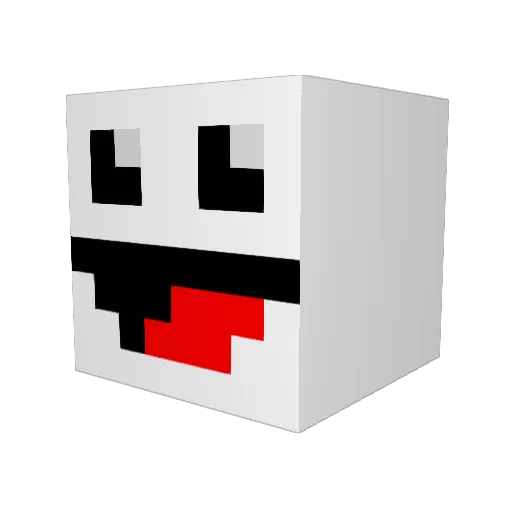 Pepoxtop Minecraft avatar head, 3D render