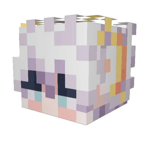 PeppaGodd Minecraft avatar head, 3D render