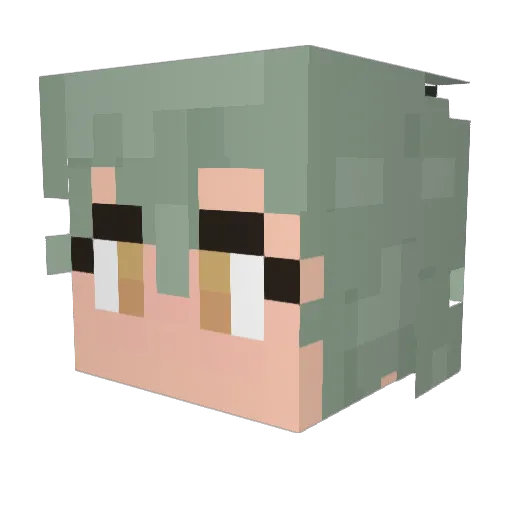 Pepparkakans Minecraft avatar head, 3D render