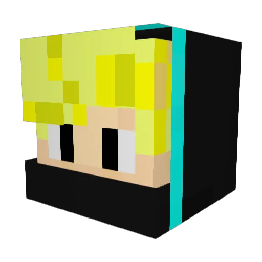 Peppass Minecraft avatar head, 3D render