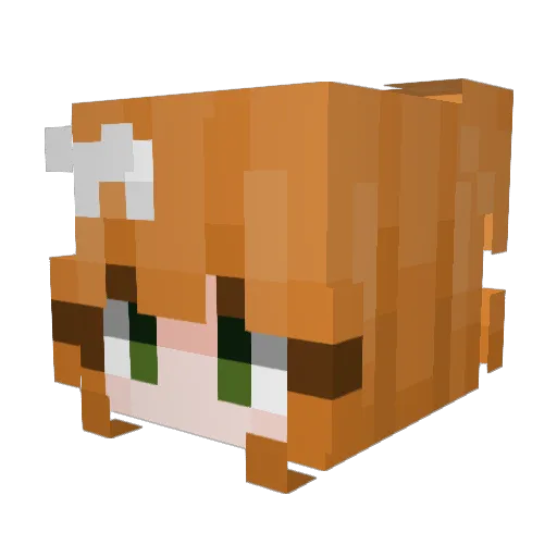 Pepper2601 Minecraft avatar head, 3D render
