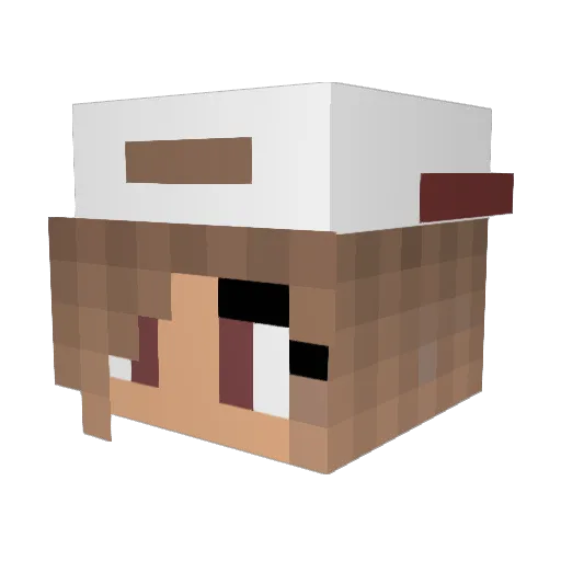 Pepper7995 Minecraft avatar head, 3D render
