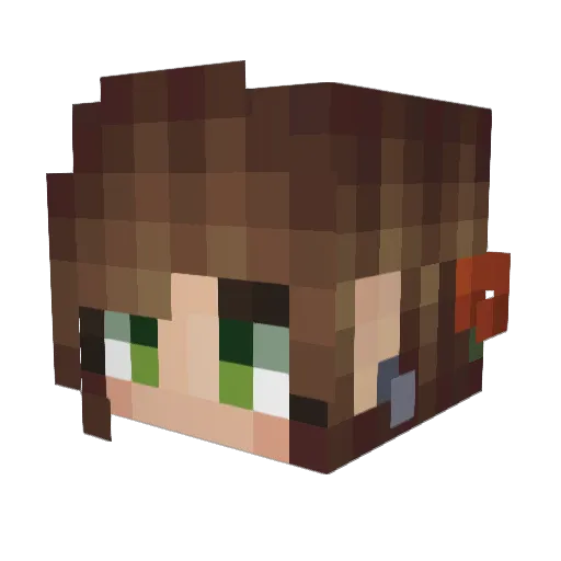 Pepper85 Minecraft avatar head, 3D render